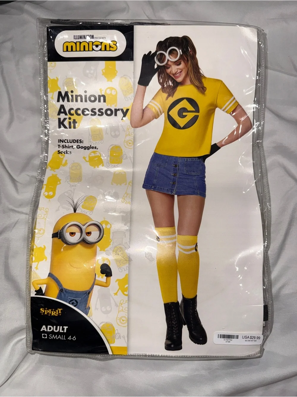 Spirit Yellow Minion Accessory Kit Goggles Socks T‑Shirt